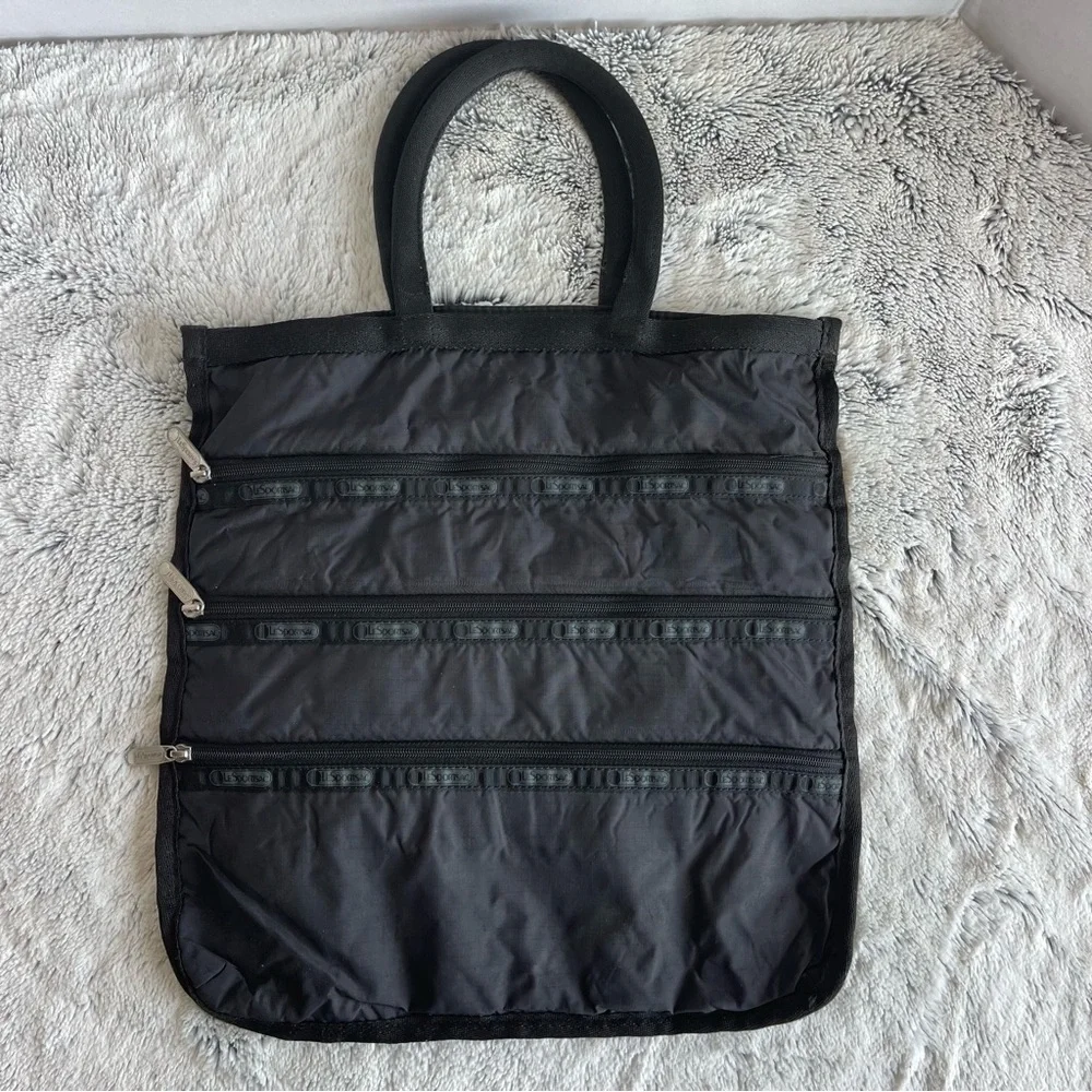 LeSportsac Handbag/Shoulder Bag, 2-way, Black, 3 Pockets